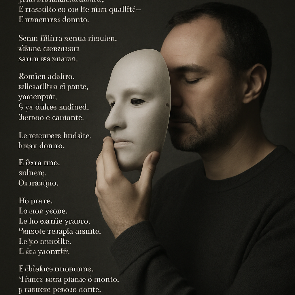 Man removing his mask